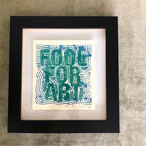 Signed wall art in Black frame New from Gallery 15x14 size